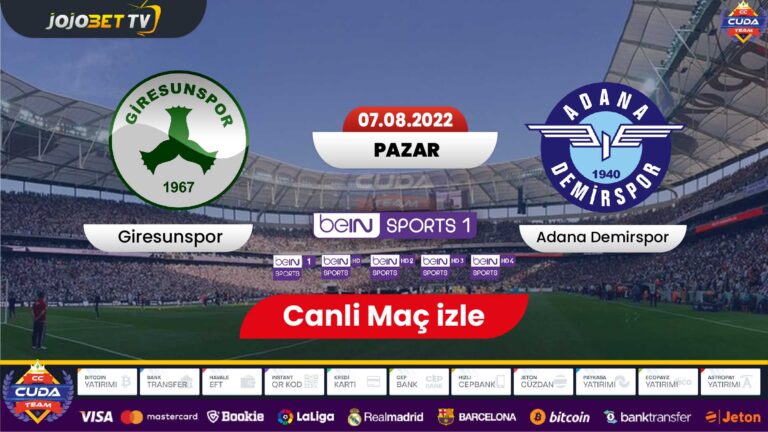 [ Matbet tv izle ] Giresunspor Adana Demirspor maçı canli ücretsiz izle, Bein sports hd matbettv.com
