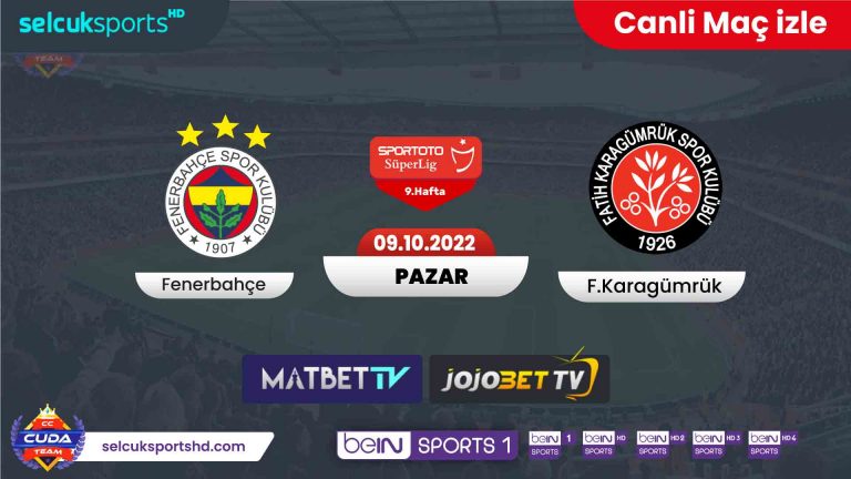 [ Matbet TV canli maç izle ] Fenerbahçe Karagümrük maçı canli izle, şifresiz HD maç linkleri