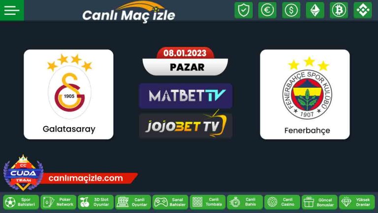 Fenerbahçe Galatasaray maçı canli izle, Bein sprots Şifresiz canlı maç izle, Selçuk Sports HD donmadan izle