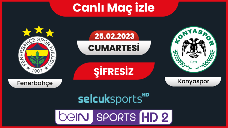 [ Matbet TV ] Fenerbahçe Konyaspor maçı canlı izle, Selçuk Sports HD Şifresiz donmadan canlı maç linkleri