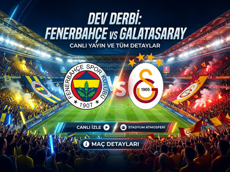 Fenerbahçe – Galatasaray Derbisi Canlı Yayın Linki ve Maç Öncesi Tüm Detaylar